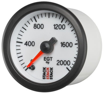 Autometer Stack 52mm 0-2000 Deg F Pro Stepper Motor Exhaust Gas Temp Gauge - White ST3364