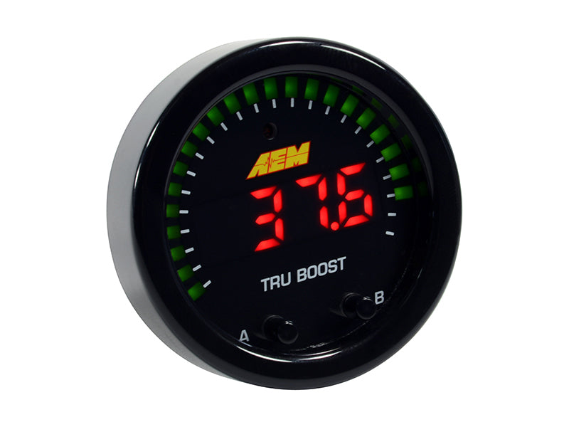 AEM X-Series Tru-Boost Controller Gauge w/ Boost Control Solenoid 80PSIg Internal MAP Sensor - eliteracefab.com