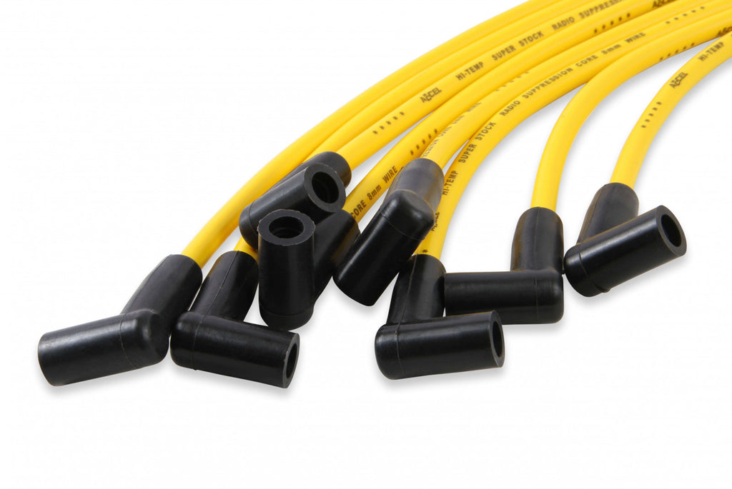 ACCEL Spark Plug Wire Set - Super Stock Graphite Core - 8mm - Buick/Pontiac/Olds - Yellow