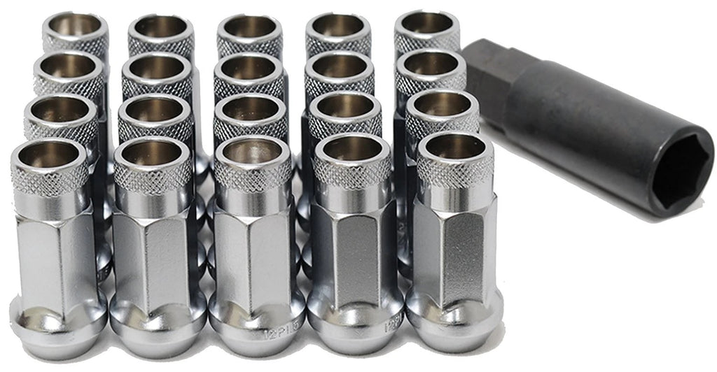 WHEEL MATE MUTEKI SR48 OPEN END LUG NUTS – SILVER 12×1.25 48MM - eliteracefab.com