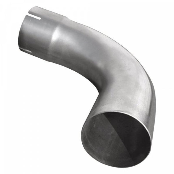 Diamond Eye Exhaust Elbow, L-bend Style, 90 degrees, Mandrel-Bent, Stainless Steel, 16-gauge, Natural, 4.00 in. o.d.