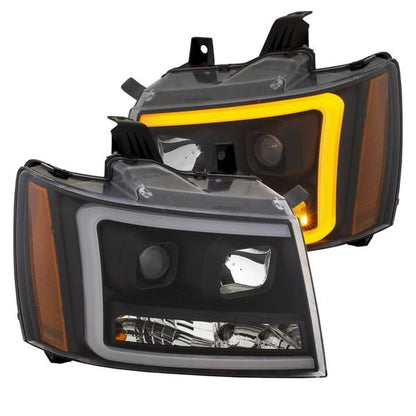 ANZO 2009-2020 Dodge Ram 1500 Full LED Square Projector Headlights w/ Chrome Housing Chrome Amber - eliteracefab.com