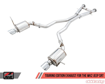 AWE Tuning 2020 Jeep Grand Cherokee SRT Track Edition Exhaust - Chrome Silver Tips - eliteracefab.com