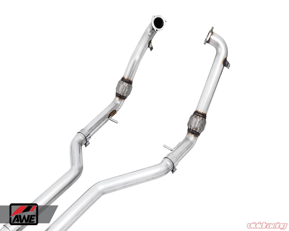 AWE Tuning Audi B9 S5 Sportback Touring Edition Exhaust - Non-Resonated (Black 102mm Tips) - eliteracefab.com