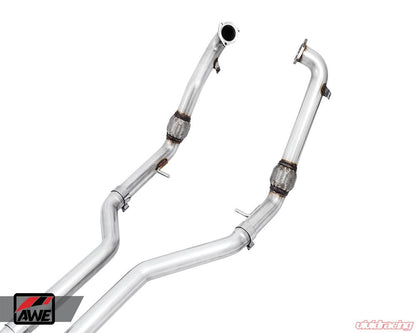 AWE Tuning Audi B9 S5 Sportback Touring Edition Exhaust - Non-Resonated (Black 102mm Tips) - eliteracefab.com