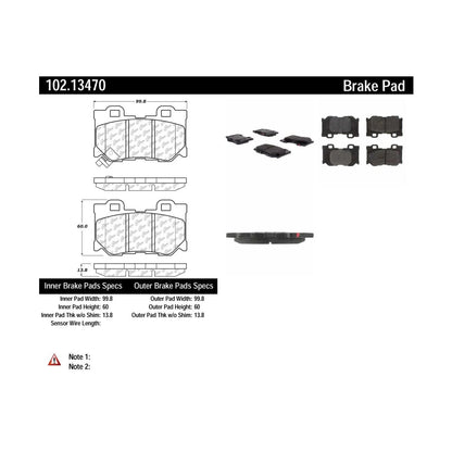 C-TEK 08-13 INFINITY G37 SEMI METALLIC REAR DISC BRAKE PADS, 102.13470 - eliteracefab.com