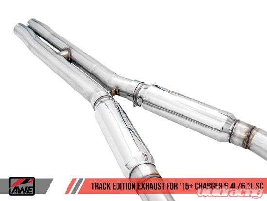 AWE Tuning 2015+ Dodge Charger 6.4L/6.2L Supercharged Track Edition Exhaust - Chrome Silver Tips - eliteracefab.com