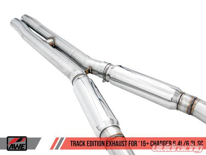 AWE Tuning 2015+ Dodge Charger 6.4L/6.2L Supercharged Track Edition Exhaust - Chrome Silver Tips - eliteracefab.com