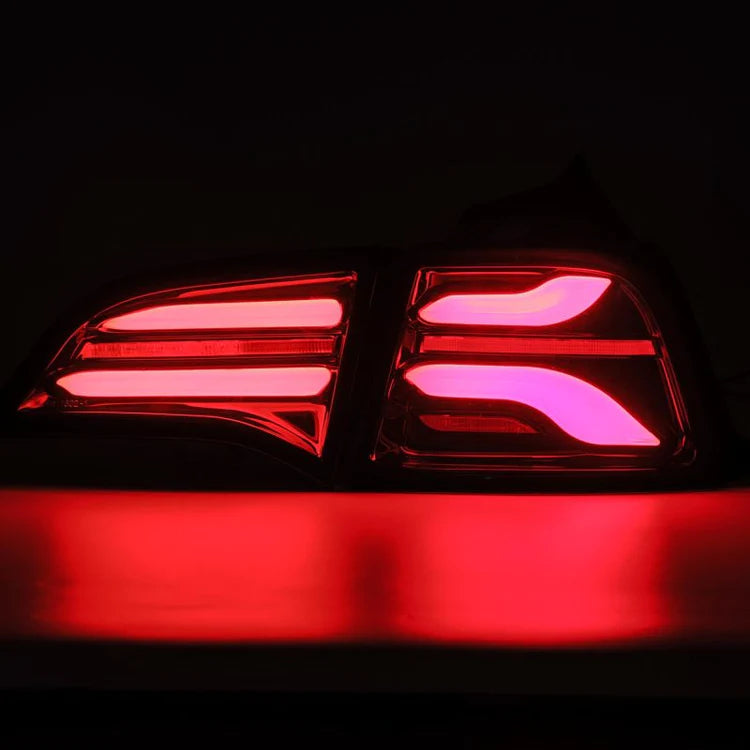 AlphaRex 17-22 Tesla Model 3 PRO-Series LED Tail Lights Jet Black w/Seq Sig - eliteracefab.com