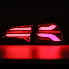 Load image into Gallery viewer, AlphaRex 17-22 Tesla Model 3 PRO-Series LED Tail Lights Jet Black w/Seq Sig - eliteracefab.com