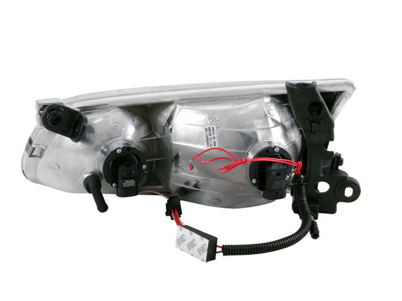 ANZO USA Toyota Camry Crystal Headlights W/ Halo Black; 2000-2001 - eliteracefab.com