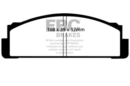 EBC 68-83 Fiat 124 1.6 Greenstuff Front Brake Pads - eliteracefab.com