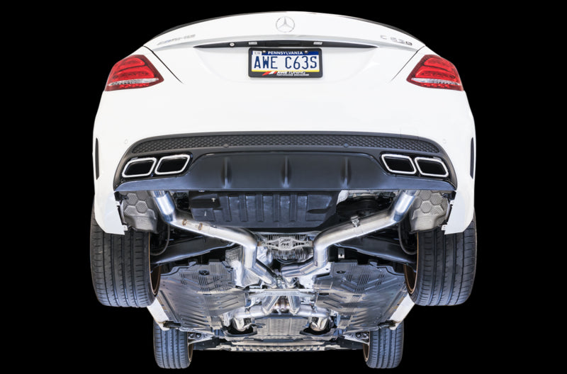 AWE Tuning Mercedes-Benz W205 AMG C63/S Sedan Track Edition Exhaust System (no tips) AWE Tuning
