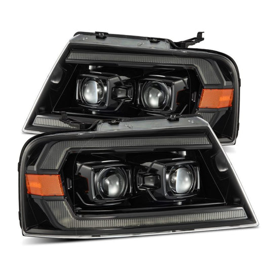 AlphaRex 880136 04-08 Ford F150 PRO-Series Projector Headlights Chrome w/ Sequential Signal and DRL AlphaRex