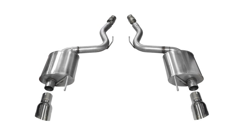 Corsa 2015 Ford Mustang GT 5.0 3in Axle Back Exhaust Polish Dual Tips (Touring) CORSA Performance