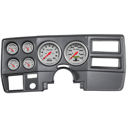 Autometer Ultra-Lite 73-83 Chevy Truck/Suburban Dash Kit 6pc Tach / MPH / Fuel / Oil / WTMP / Volt 7027-UL