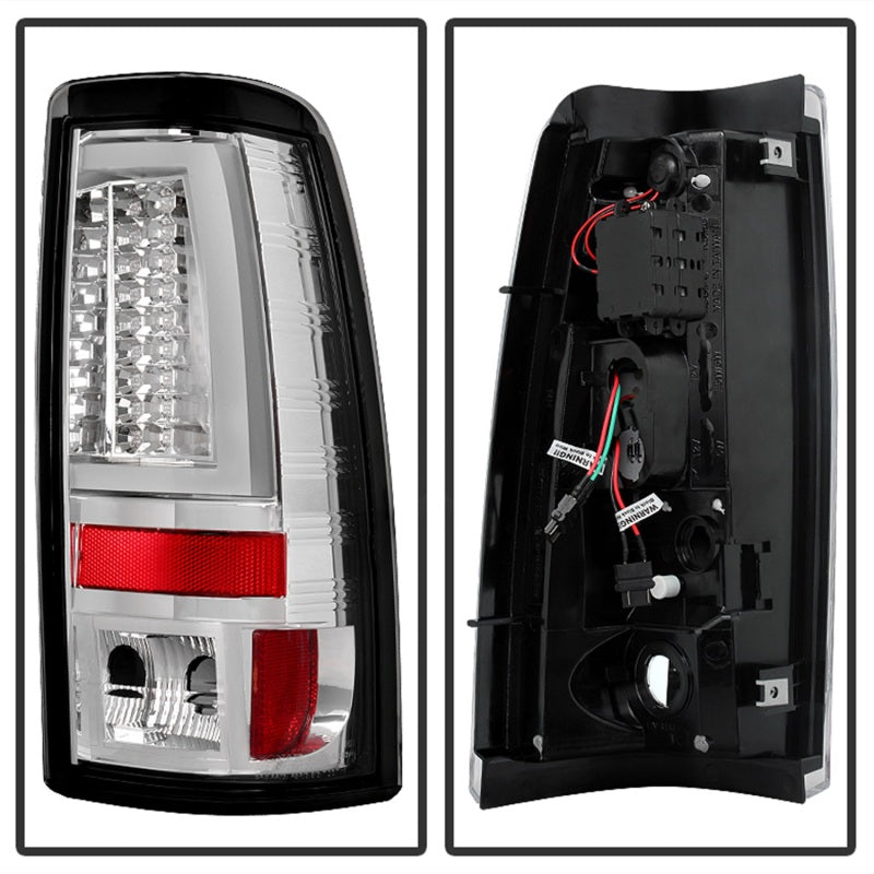 Spyder Chevy Silverado 1500/2500 03-06 Version 2 LED Tail Lights - Chrome ALT-YD-CS03V2-LED-C - eliteracefab.com