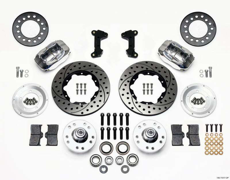 Wilwood Forged Dynalite Front Kit 11.00in Drill-Polished 74-80 Pinto/Mustang II Disc Spindle only Wilwood