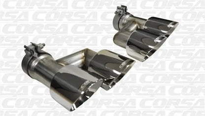 Corsa 15-16 Ford Mustang GT 5.0 Polish Quad Tips Kit - eliteracefab.com