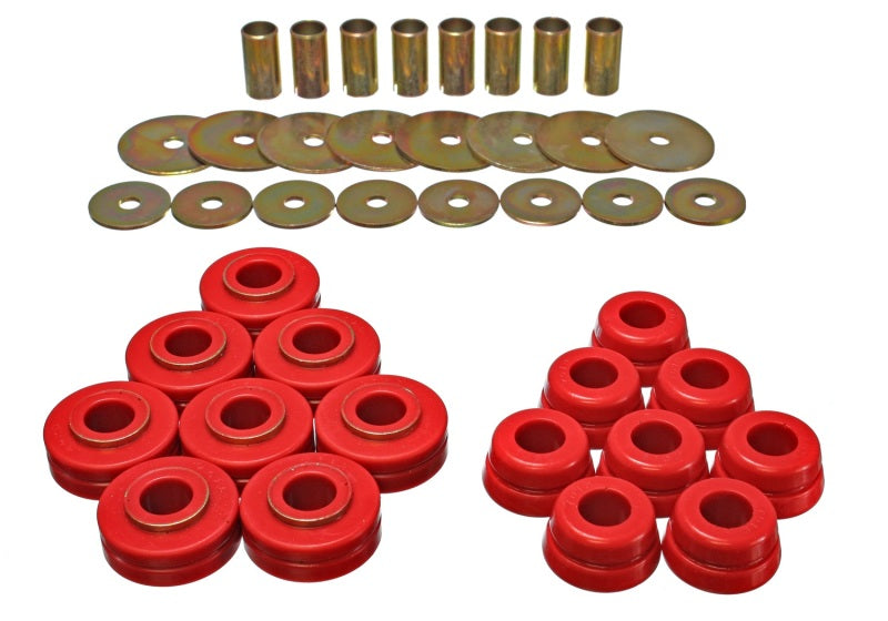 Energy Suspension Nissan/Datsun Red Body Mount Set - eliteracefab.com