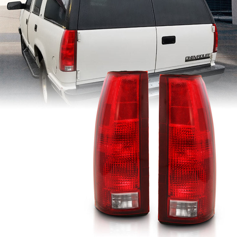 ANZO 1988-1999 Chevy C1500 Taillight Red/Clear Lens w/ Circuit Board(OE Replacement) - eliteracefab.com