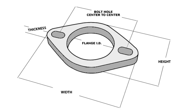 Vibrant 2-Bolt T304 SS Exhaust Flange (2.75in I.D.).