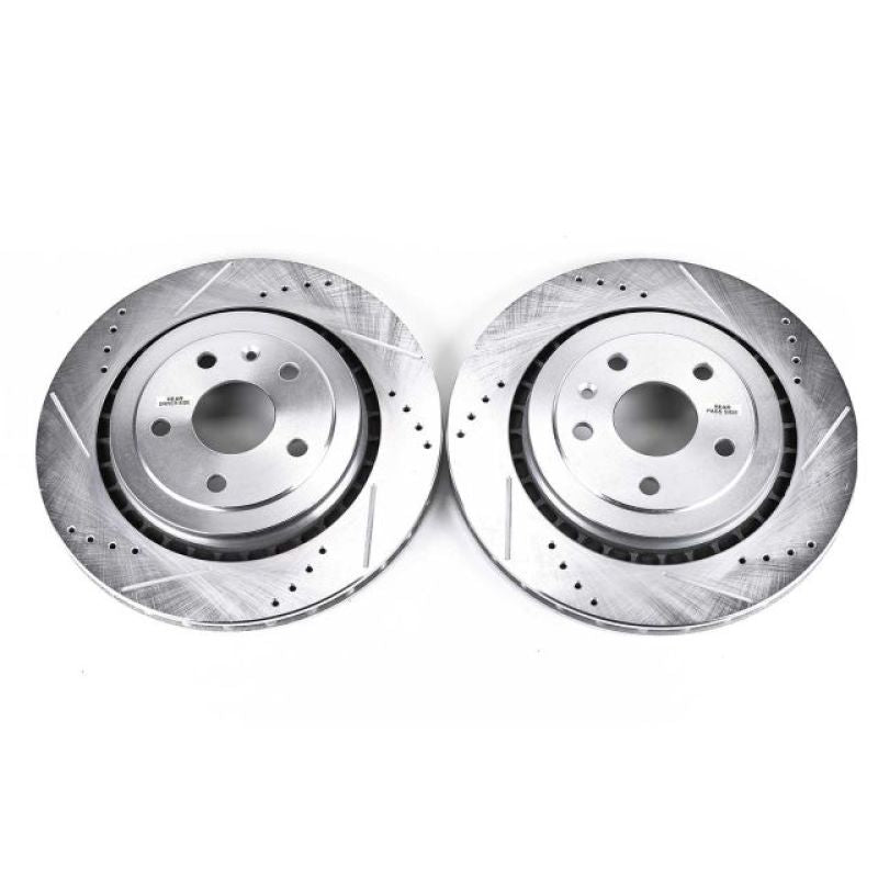 Power Stop 16-18 Cadillac ATS Rear Evolution Drilled & Slotted Rotors - Pair - eliteracefab.com