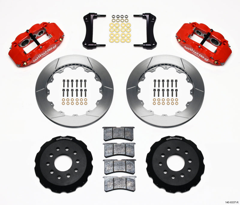 Wilwood Narrow Superlite 6R Front Hat Kit 12.88in Red 88-93 Corvette C4 Wilwood