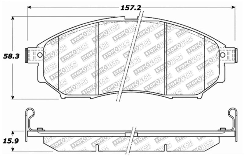 StopTech Street Select Brake Pads - Rear - eliteracefab.com