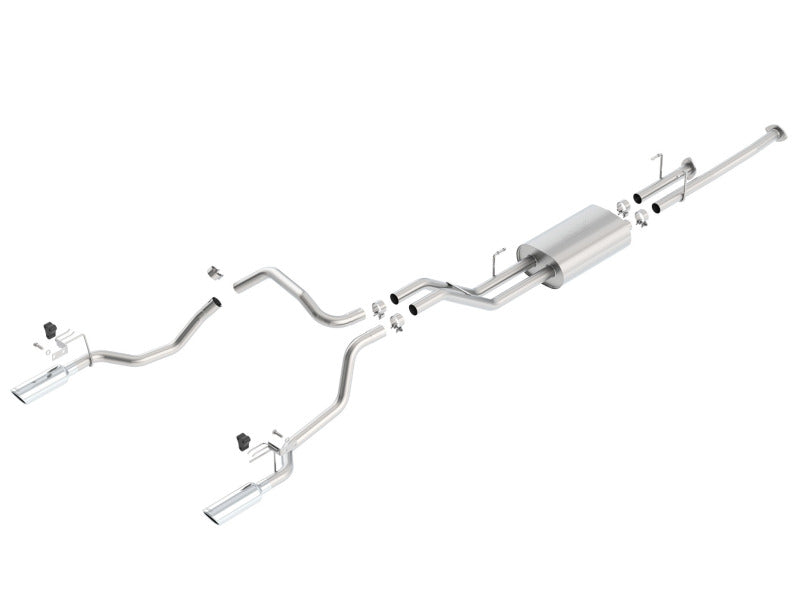 Borla 14-15 Toyota Tundra 4.6L/5.7L Crew Max SB DC SB Touring Cat Back Exhaust Dual Split Rear Exit - eliteracefab.com