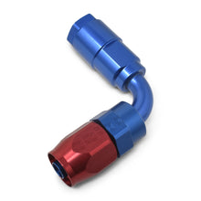 Load image into Gallery viewer, Russell Performance 3/8in SAE Quick Disc Female to -6 Hose Red/Blue 90 Degree Hose End