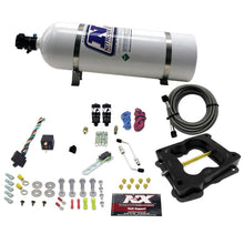 Load image into Gallery viewer, Nitrous Express Q-Jet/Holley Spread Bore Hitman Plus Nitrous Kit (50-200HP) w/15lb Bottle