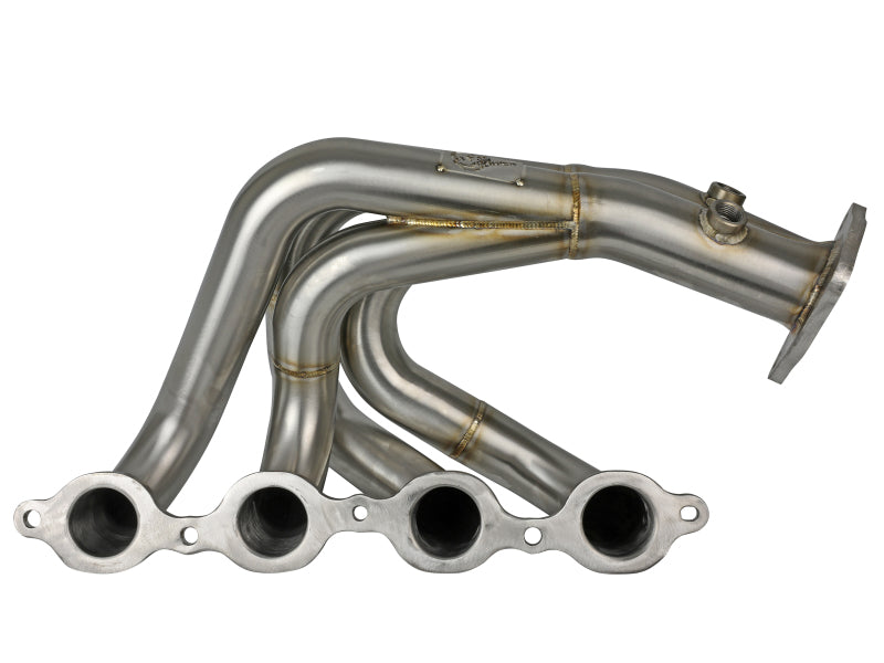aFe Twisted 304SS Header 2020 Chevy Corvette (C8) 6.2L V8 - Brushed - eliteracefab.com