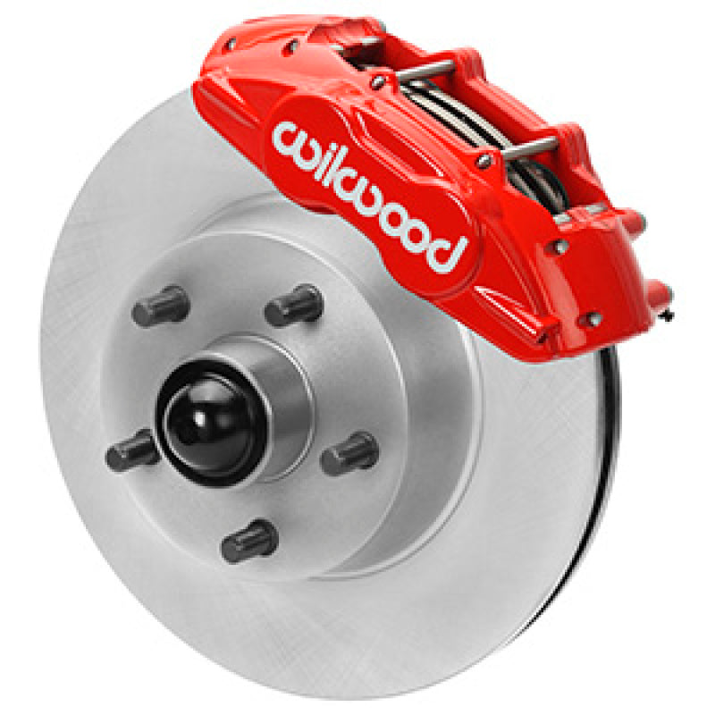 Wilwood 65-67 Ford Mustang D11 11.29 in. Vtd. Brake Kit w/ Flex Lines (Red) Wilwood