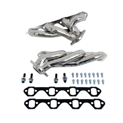 BBK 87-95 Ford F150 Truck 5.0 302 Shorty Unequal Length Exhaust Headers - 1-5/8 Silver Ceramic BBK