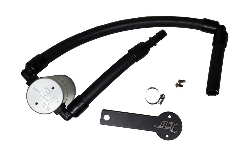 J&L 18-20 Kia Stinger GT 3.3TT Passenger Side Oil Separator 3.0 - Clear Anodized - eliteracefab.com