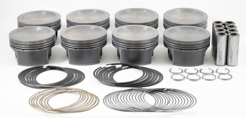 Mahle MS Piston Set Ford 281ci 3.551in Bore 3.543stk 5.933in Rod .866 Pin -16cc 9.3 CR Set of 8