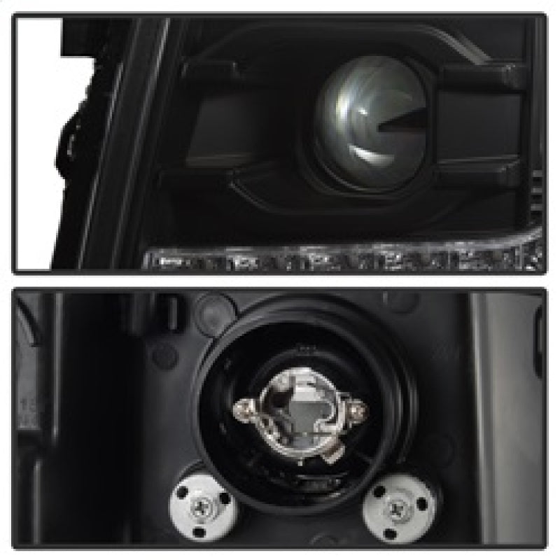 Spyder Chevy Silverado 1500 07-13 V2 Projector Headlights - LED DRL - Black PRO-YD-CS07V2-DRL-BK - eliteracefab.com