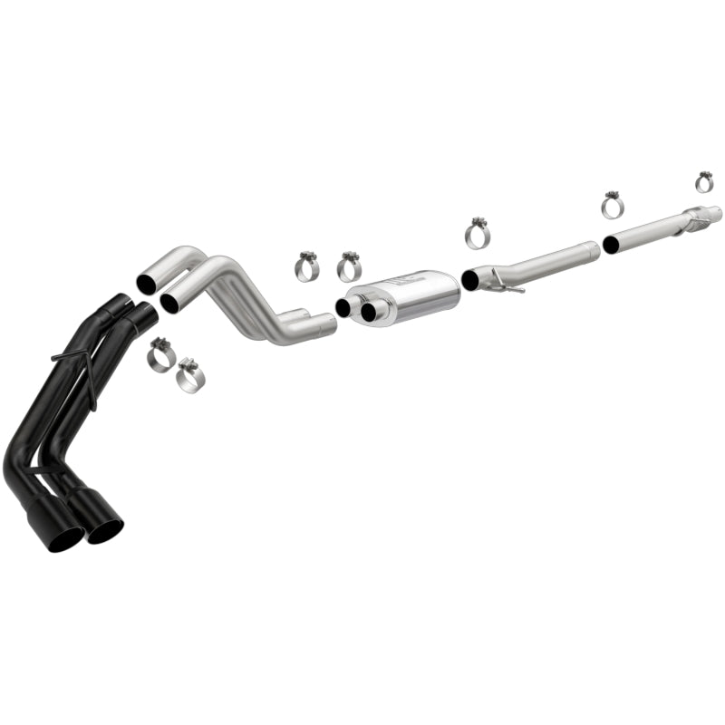 MagnaFlow CatBack 2019 Ford Ranger 2.3L 3in Black Exhaust Tips Magnaflow