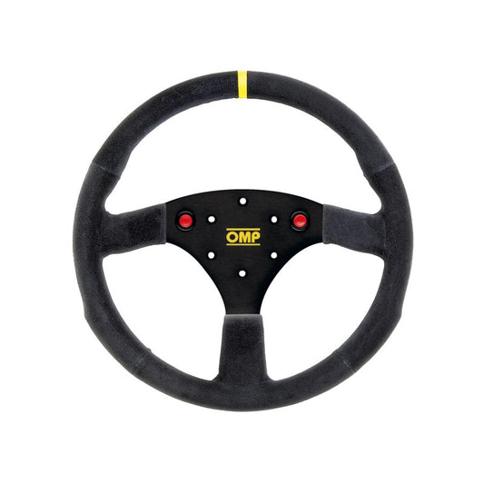 OMP 320 Alu S Flat Suede Steering Wheel - Black/Red – OD0-2042-A01-071