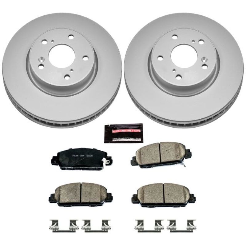 Power Stop 13-19 Honda Accord Front Z17 Evolution Geomet Coated Brake Kit - eliteracefab.com