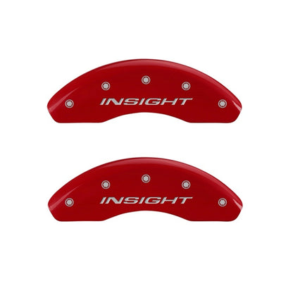 MGP Front set 2 Caliper Covers Engraved Front Insight Red finish silver ch MGP