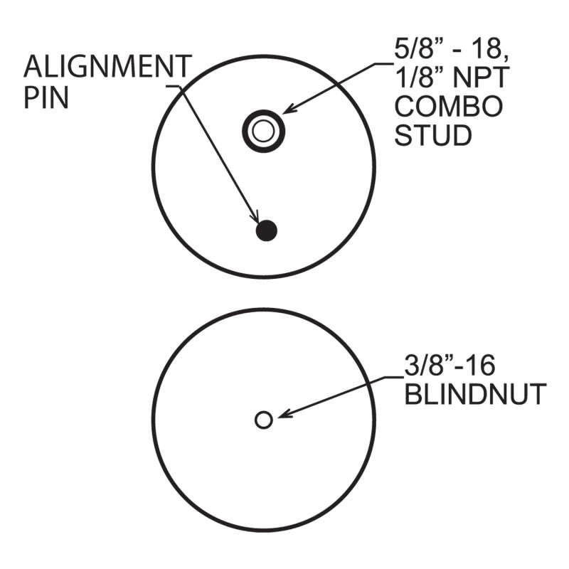 Firestone Ride-Rite Replacement Bellow 268C 5/8CF 1/2PIN BN (W217606766) - eliteracefab.com