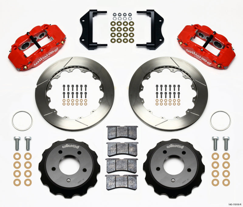 Wilwood Narrow Superlite 6R Front Hat Kit 12.88in Red 84-87 Corvette C4 Wilwood