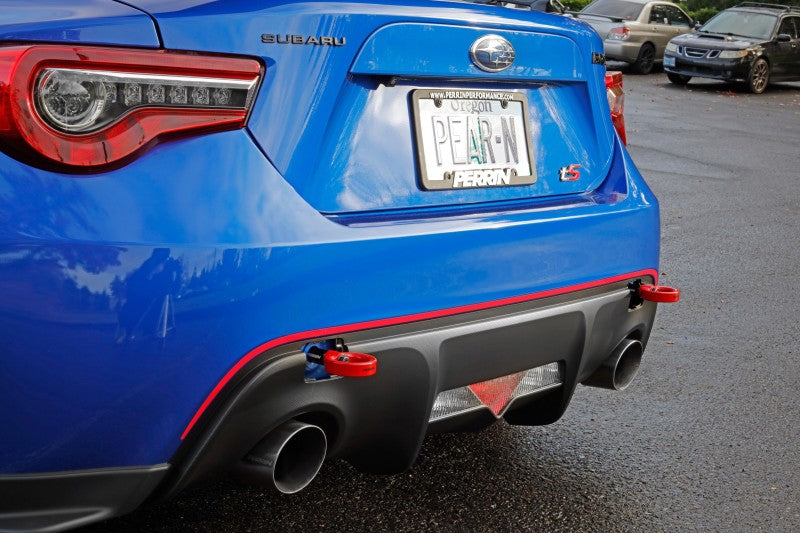 Perrin Subaru BRZ/Scion FR-S/Toyota 86 Tow Hook Kit (Rear) - Red - eliteracefab.com