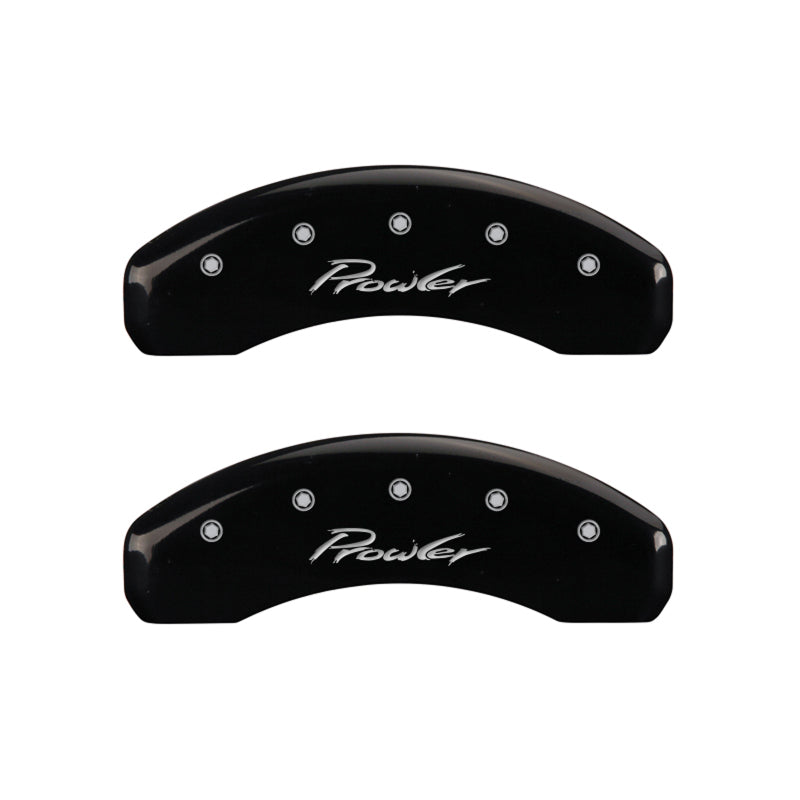 MGP 4 Caliper Covers Engraved Front & Rear Prowler Black finish silver ch MGP