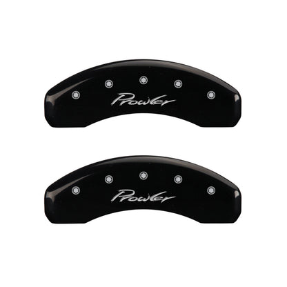 MGP 4 Caliper Covers Engraved Front & Rear Prowler Black finish silver ch MGP
