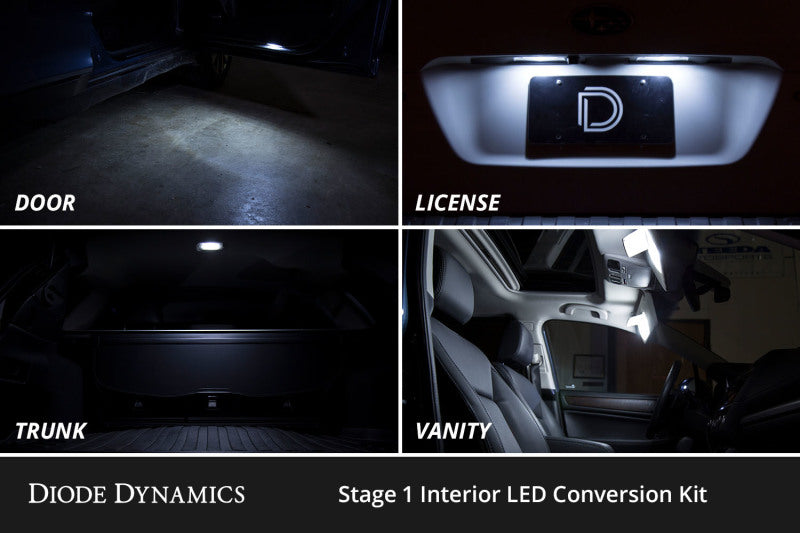 Diode Dynamics 14-19 Toyota Highlander Interior LED Kit Cool White Stage 1