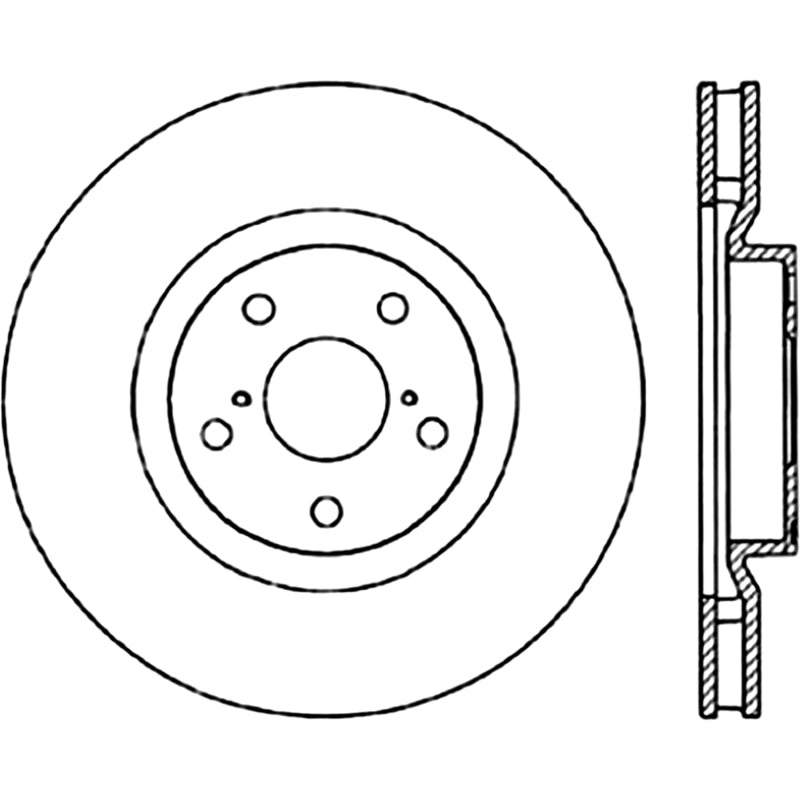 StopTech Power Slot 5/93-98 Supra Turbo Front Right SportStop CRYO Slotted Rotor Stoptech