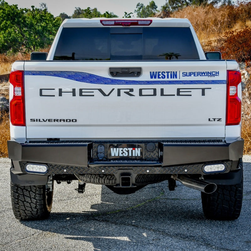 Westin 19-20 Chevy Silverado 1500 HDX Bandit Rear Bumper - Black - eliteracefab.com